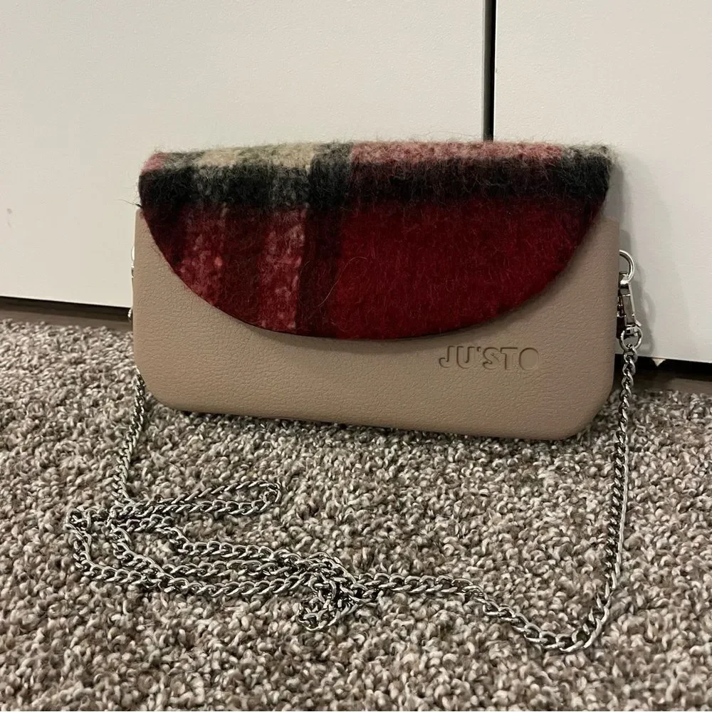 Beige and Plaid Women's Bag